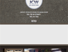 Tablet Screenshot of joesconcretework.com